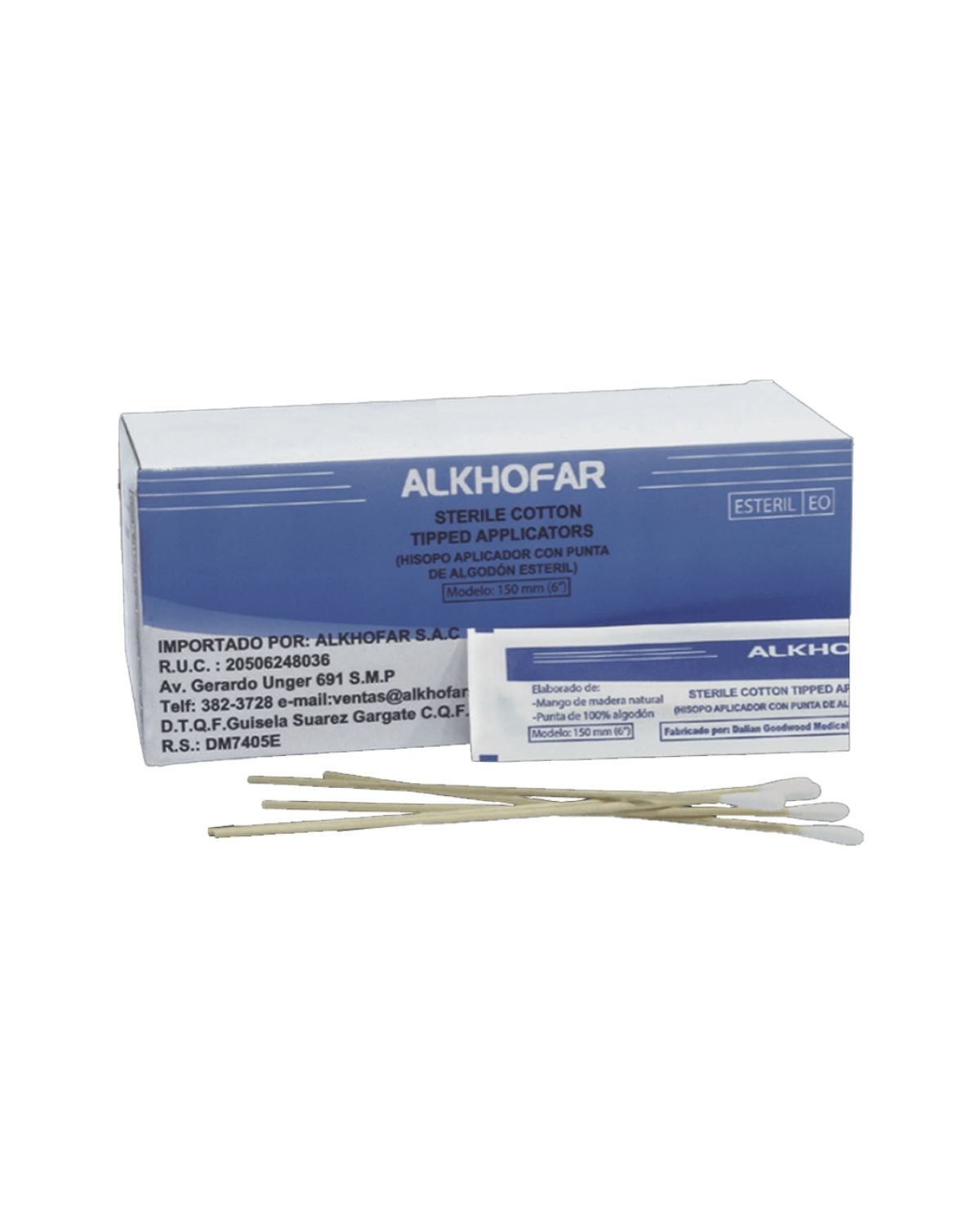 Hisopos de madera estériles Alkhofar